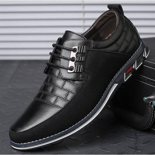 WOTTE Genuine Leather Men Shoes Gentleman Casual Shoes Man Fashion Shoes Breathable Lace Up Loafer Comfortable Men Sneakers