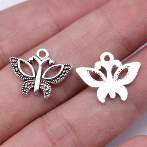 WYSIWYG 10pcs 19x15mm Vintage Butterfly Charms Charm For Jewelry Making Antique Bronze Color Butterfly Charms Charm Butterfly