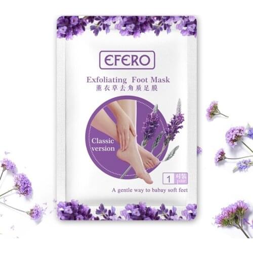 1 Pair Exfoliating Foot Mask Lavender Extract Foot Care Soften Foot Socks Pedicure For Legs Dead Skin Whitening Moisturizing d1