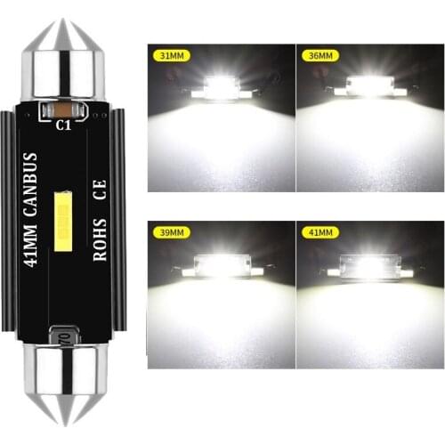 1PC C10W Canbus Led dome Bulb 12V Festoon 31mm 36mm 39mm 41mm Light CSP 1860 Chips Auto Interior Reading Lamps Super White 6000K