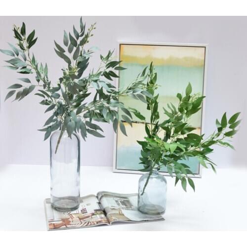 1Pc Artificial Willow Foliage Leaf Home Garden Stage Wedding Party DIY Decoration Artificial Plants Vivid Color Party Decor