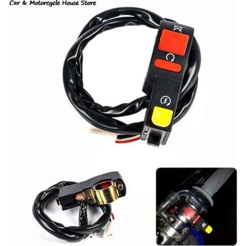 1pc Motorcycle Electric Start Stop On Off Button Kill Switch For Motorcycle Dirt ATV Quad Bike Fit 7/8" Handlebars