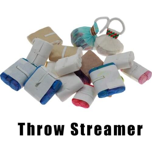 10pcs Throw Streamers Cresey Spider silk Thread Fun props Mentalism Illusion tour de magie Magic Tricks stage Party Kids Toy