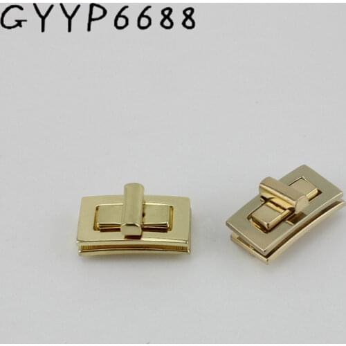 10ses 3colors Small lock High quality Twist turn Rectangle lock For bag bright handbags Hardware Accessories