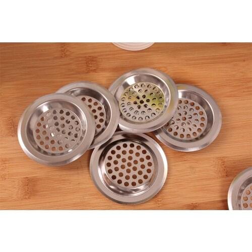 20PCS/LOT Stainless Steel Kitchen Sink Basin Bathtub Hair Drain Mesh Waste Plug Hole Filter Flume Sink Strainer KC 1404