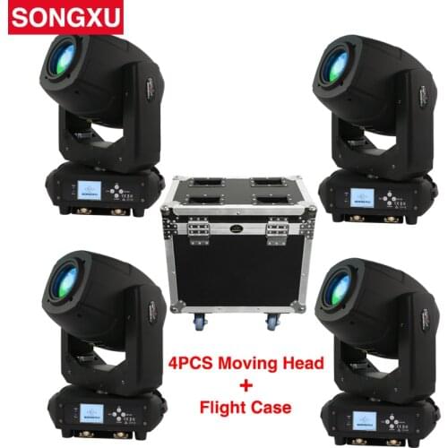 230W LED Moving Head Light Spot Zoom Light LED Lyre with Flight Case 4in1 for DJ Nightclub Party/SX-MH230A