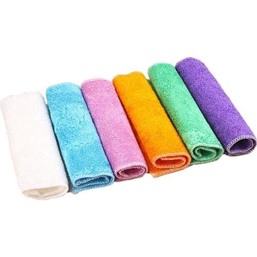 50% Hot Sale Dish Towel Dishcloth Bamboo Fiber Oil Washing Towels Scouring Pad Kitchen Gadget