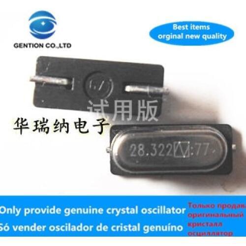 20pcs 100% orginal new 28.322M 28.322MHZ Passive SMD Crystal HC-49SMD 49SMD SMD-2