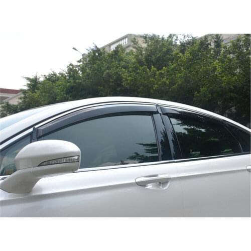 Acrylic+ABS Window Visor For Ford MONDEO MK5 2014 2015 2016 2017 Side Winodow Deflectors rain guards top sill