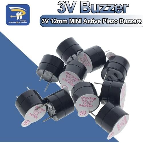 10pcs 3v Active Buzzer Magnetic Long Continous Beep Tone Alarm Ringer 12mm MINI Active Piezo Buzzers Fit For Computers Printers