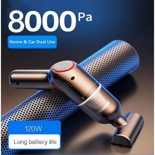 8000Pa Wireless Car Vacuum Cleaner Cordless Handheld Auto Vacuum Home & Car Dual Use Mini Vacuum Cleaner High Suction Power
