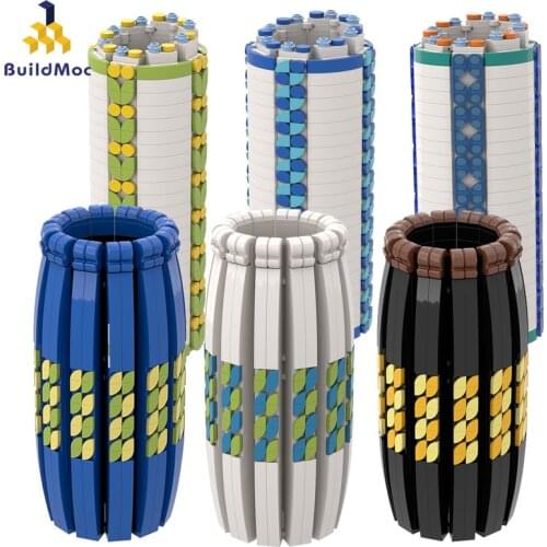 Flower vase for Rose Flower Colorful wide Bouquet Building Blocks Citys Romantic Kit Construction Bricks Toys Kids Gifts