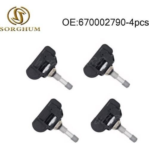 4pcs OEM 670002790 Tire Pressure Sensor 670002790 for Mercedes-Benz SLK300 Smart Fortwo
