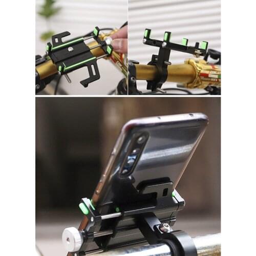 Bicycle Motorcycle Cell Phone Holder 4-Claw GPS Navigation Cellphone Handlebar Stand Mount Bike Motorcycle Accessories