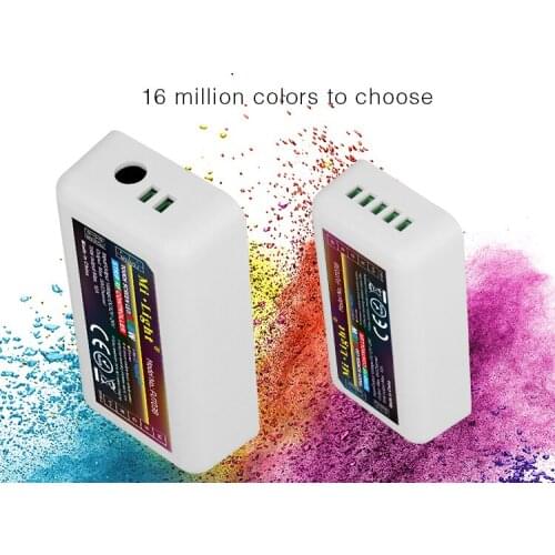 For 5050 3528 Led Strip Light bulb DC12-24V Mi Light Wireless 10A 2.4G 4-Zone RF Wireless RGBW LED remote WIFI Controller Dimmer