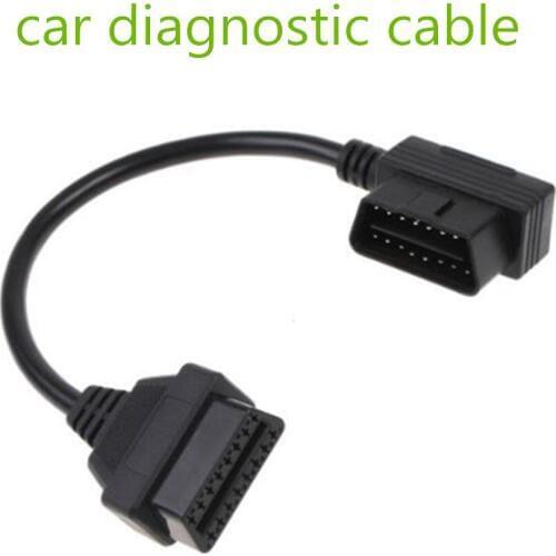 Hot sell OBD2 Adapter Connector with superior durability Right Angle 16Pin male to female extension cable