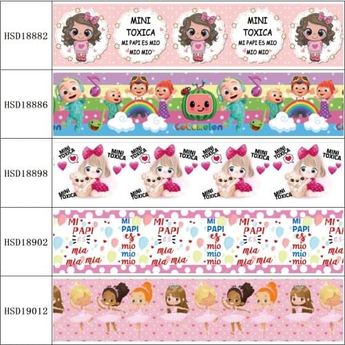 HSDRibbon free shipping 3" 75mm heat transfer printed hsd-design series Grosgrain Ribbon 50Yards/Roll