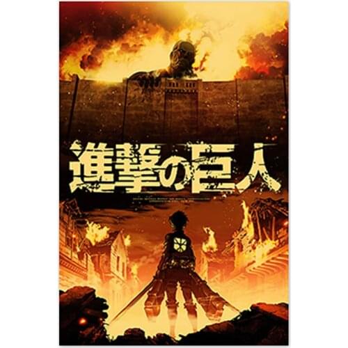 Attack On Titan Classic Anime Posters And Prints Japanese Animation Canvas Painting HD Cartoon Wall Art Pictures Home Decoration
