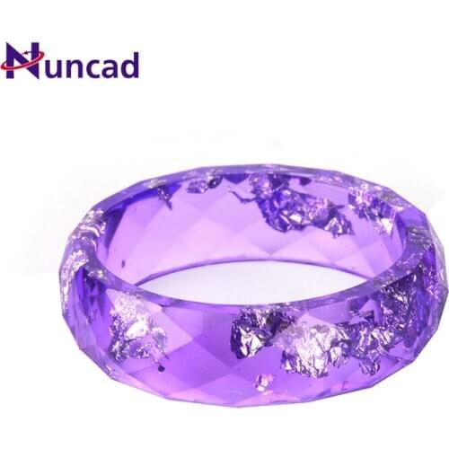2019 Resin Ring Hot Gold Foil DIY Epoxy Magic Forest High Translucent Handmade Resin Cut Ring Popular Jewelry Ring