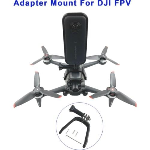 For gopro /Osmo Action/Insta360 Camera Bracket FPV Adapter Mount Top Holder For DJI FPV Quadcopter Drone Accessories