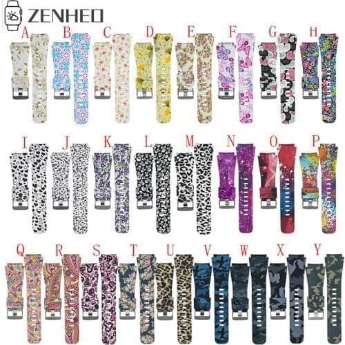 Soft Silicone Strap for Samsung Gear S3 Frontier Classic Watch Band Replacement Watchband Printed Pattern Wristband