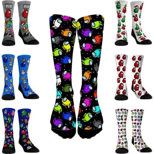 Men 3D Printed Socks Fashion Cute Cartoon Casual Socks Harajuku Skateboard Unisex Funny Dress Tube Socks