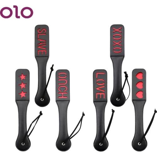 OLO Slave Bitch Slut Spank Beat Paddle Spanking Bondage Slave Tool Couple Game Flirting Role Play SM Whip Handle Flogger