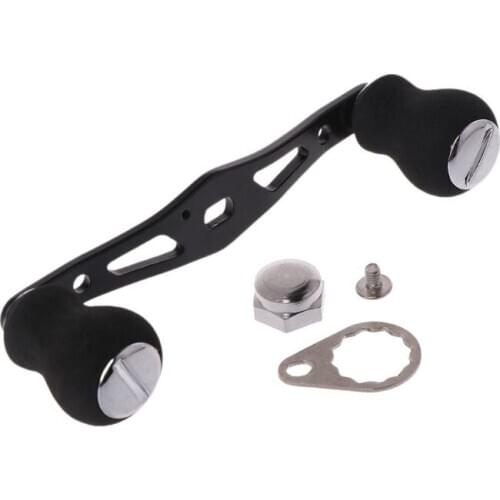 Fishing Handle Reel Double Knob Replacement Baitcasting Accessory Aluminum Alloy Drop Ship