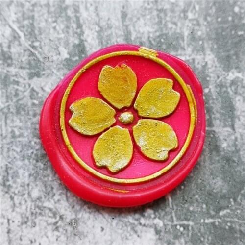 Sakura seal stamp Cute cherry blossom Retro Wood Stamp Sealing Wax Seal Stamp Wedding Decorative sealing Stamp wax seals
