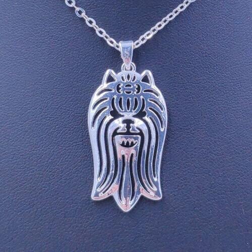 Cute Yorkshire Necklace Dog Animal Pendant Gold Silver Plated Jewelry For Women Male Female Girls Ladies Kids Boys N042