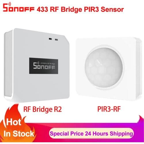 Sonoff 433 RF Bridge PIR3-RF PIR Motion Sensor Kit Smart Home Automation Modules Wireless Remote Control Via Ewelink APP IFTTT