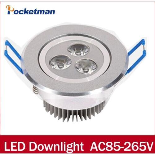 LED ceiling lamp Recessed Spot light 9W 12W 15W LED Spotlight Ceiling downlight AC85-265v Cold White Warm White Free shipping