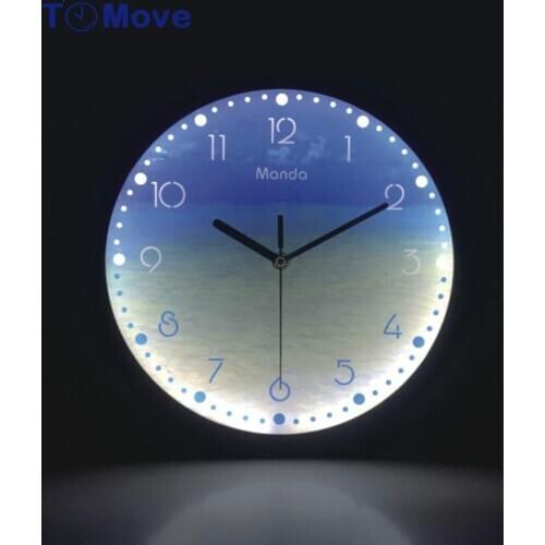 Luminous Wall Clock 12 Inch LED Glowing Silent Large Wall Clock Modern Design Living Room Nordic Clocks Bedroom Home Decor reloj