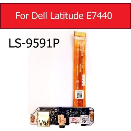 USB & Audio Headphone Jack Board For DELL Latitude E7440 P40G LS-9591P USB Board with Flex Cable Replacement Parts LS-9591P