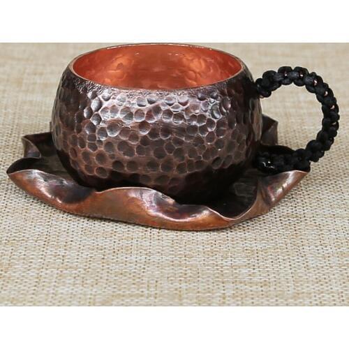 Handmade vintage pure copper coffee cup tea water wine cup teacup dinkware coffeeware mug