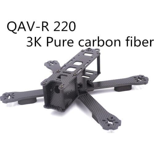 High Quality Main Frame FPV Racer RC Multicopter Done 3K pure carbon fiber QAV-R 220 F3 flight control racing resistance