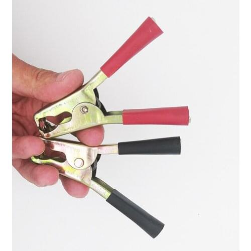 2pcs Copper-Plated Alligator Clip 93mm Thicken Alligator Wire Clip Red/Black Large Sheath Battery Clip Insulation Test Clip