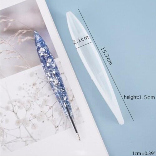 1 Set Crystal Epoxy Resin Pen Ballpoint Holder Mold Plant Flower Pot Casting Silicone Mould DIY Crafts Decoration Jewelry Making