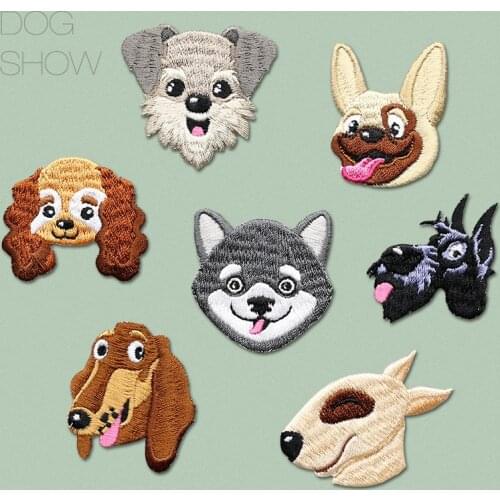 AHYONNEIX 1 Piece Dog patch Kids' clothing patches backpack decoration small applique small cute iron on patch for clothes