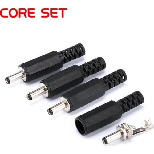 10PCS 3.5mm jack Black 3.5mm x 1.35mm DC Power Male Plug Jack Adapter