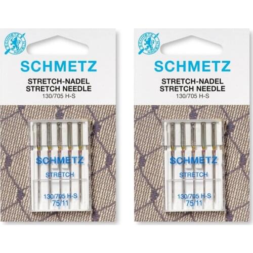 10 Pcs Schmetz Strech Needles for Elastic and Lycra Fabric 75/11 Household Sewing Machine Needles for All Brands
