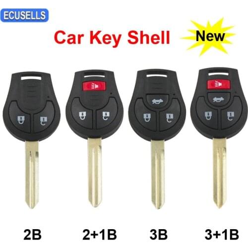 2/2+1/3/3+1 Button Remote Smart Car Key Shell Case For Nissan Sylphy Cube Juke Rogue Micra Qashqai Altima Maxima Sentra Versa