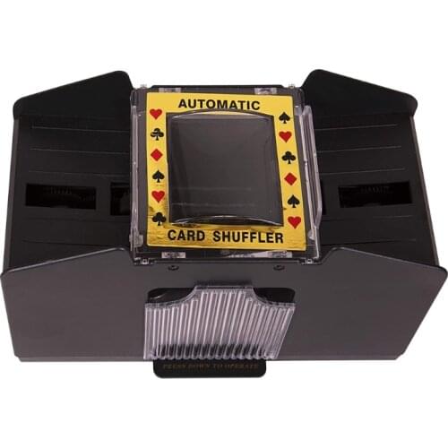 4pcs Electronic Poker Shuffler Battery Operated Card Game 4 Decks of Card Shuffler Poker Card Board Game Automatic Shuffler