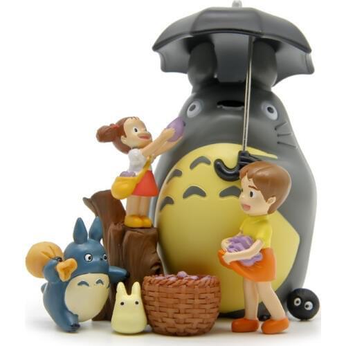 8pcs/lot Diy New Neighbor Totoro Satsuki Mei Toys Pvc Umbrella Totoro Action Figure Model Toy for Kids Gift