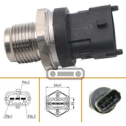 Newest! 1800 Bar Free Shipping Fuel Pressure Sensor 0281002937 0281002706 0281002903 For Cummins Volvo Iveco Man Fiat Renault