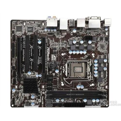 For ASRock Z77M Z77-M Desktop Board Z77 Motherboard Slot LGA1155 DDR3 SATA3 USB3.0 Support I7 3770K