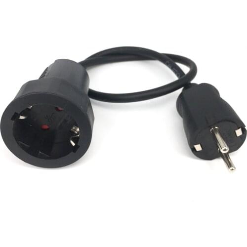 European Standard Male To Female Power Extension Cable 3G1.0mm Wire Gauge EU Germany Copper AC Socket and Plug Cord 250V 16A