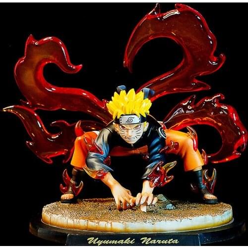 Premium Version Naruto Nine-Tailed Fox Naruto Fairy Mode Gk Figure Model Decoration Statue Figure Model Toys
