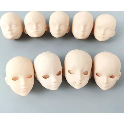 Multi-style Soft Plastic Practice Makeup DIY Dolls Head For 11.5" Doll Heads For 1/6 BJD Dolls Practicing Dollhouse Accessories