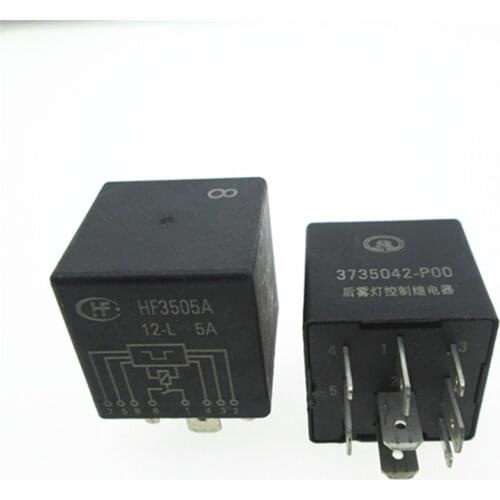HOT NEW CAR auto relay Rear fog lamp control relay HF3505A 12-L 5A 3735042-P00 HF3505A-12-L HF3505A-12-L-5A 8PIN